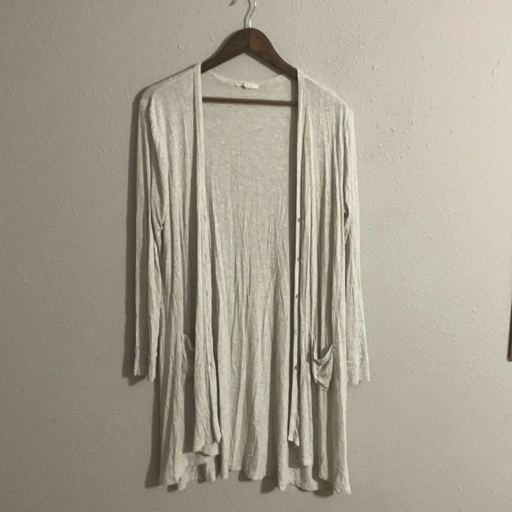 🔥PRICE DROP Maurices Light Gray Duster Tunic Cardigan